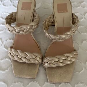 Dolce Vita Gold Braided Sandals size 9